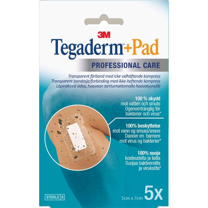 Tegaderm+Pad Haavakalvo tyynyllä 5 cm x 7 cm (3582P) 5 kpl kuva 2