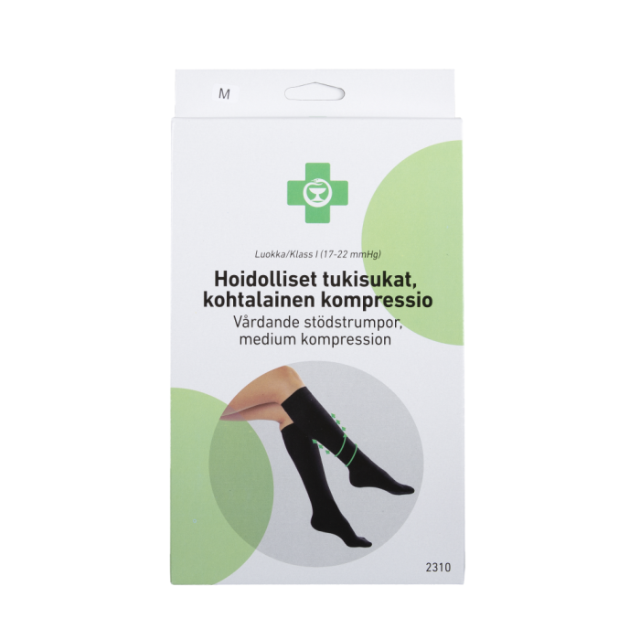 APTEEKKI Hoidolliset tukisukat, kohtalainen kompressio (lk. I) M musta 1 pari