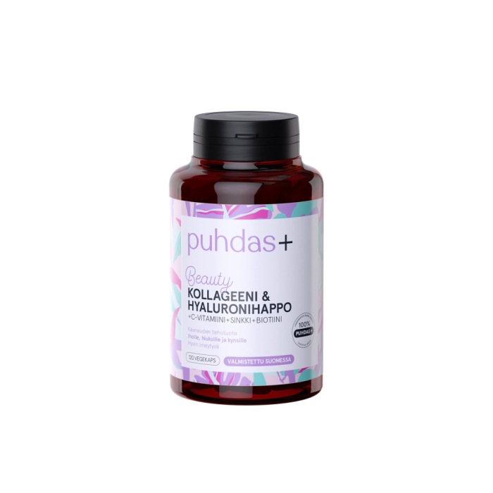Puhdas+ Kollageeni & Hyaluronihappo vegekaps 120 kpl