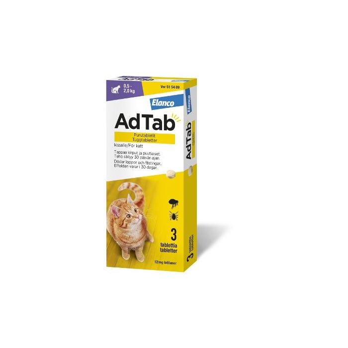 ADTAB purutabletti 12 mg kissalle (0,5–2,0 kg) 3 fol kuva 2