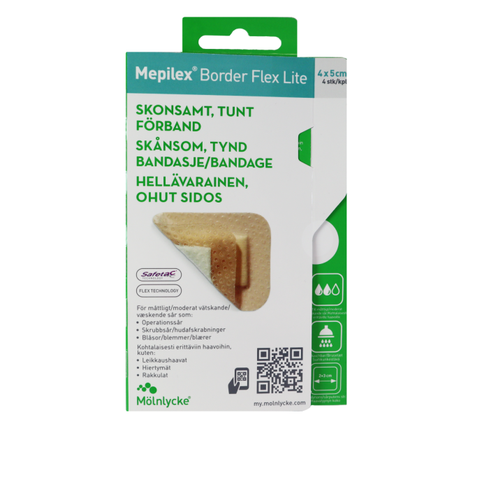 Mepitel Border Flex Lite 4x5cm 4 kpl - Rotuaarin apteekki                            