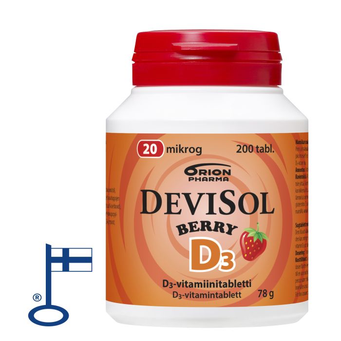 Devisol Berry 20 mikrog imeskelytabletti 200 kpl kuva 2