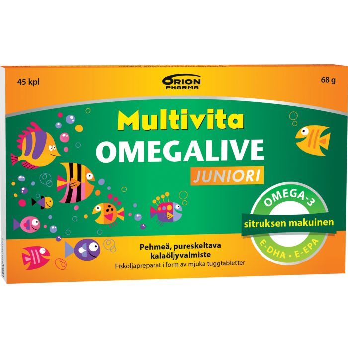 Multivita Omegalive Juniori 45 geelitabl kuva 2