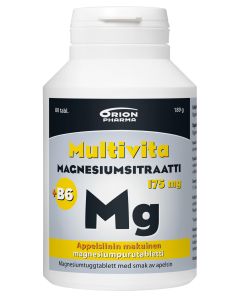 Multivita Magnesiumsitraatti +B6 appelsiini 80 purutabl