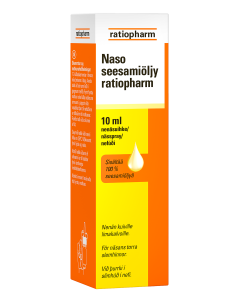 NASO SEESAMIÖLJY RATIOPHARM NENÄSUMUTE X10 ML