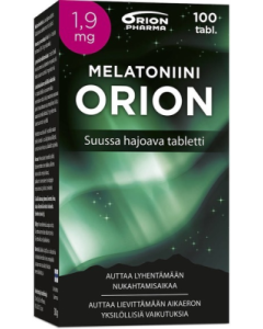 MELATONIINI ORION 1,9 MG SUUSSA HAJOAVA TABLETTI 100 KPL