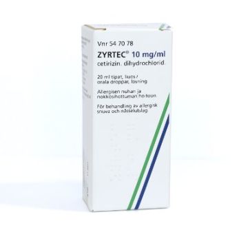 ZYRTEC tipat, liuos 10 mg/ml 20 ml