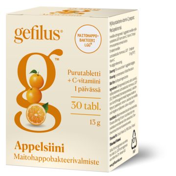 Gefilus Appelsiinipurutabletti 30 kpl