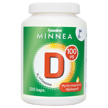 Minnea D-vitamiini 100 mikrog 200 kaps