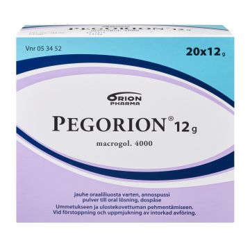 PEGORION jauhe oraaliliuosta varten, annospussi 12 g 20 x 12 g