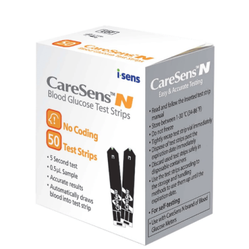 CARESENSE TESTILIUSKA 50 KPL