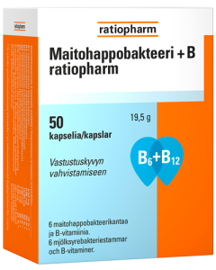 Maitohappobakteeri + B ratiopharm 50 kaps