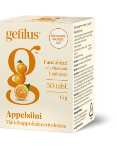 Gefilus Appelsiinipurutabletti 30 kpl