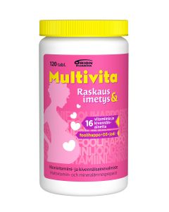 Multivita Raskaus ja imetys monivitamiini 120 tabl