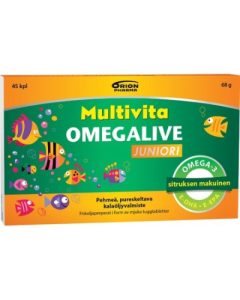 Multivita Omegalive Juniori 45 geelitabl