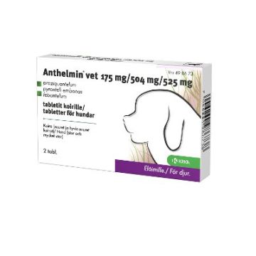 ANTHELMIN VET tabletti 175/504/525 mg koiralle 2 fol