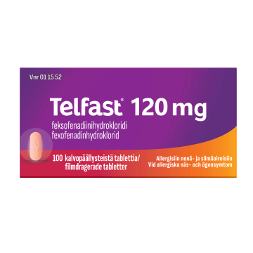 TELFAST tabletti, kalvopäällysteinen 120 mg 100 fol