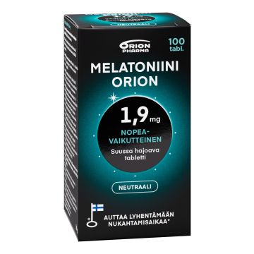 MELATONIINI ORION 1,9 MG SUUSSA HAJOAVA TABLETTI 100 KPL