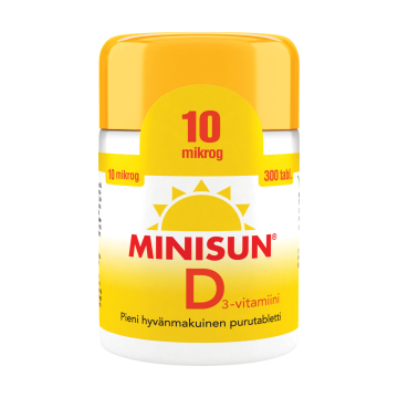 Minisun D-vitamiini 10 mikrog 300 purutabl