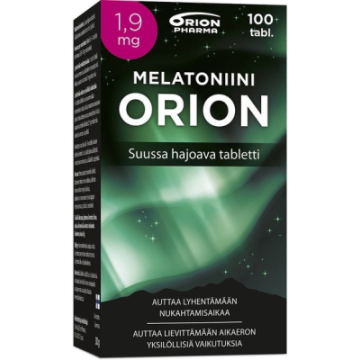 MELATONIINI ORION 1,9 MG SUUSSA HAJOAVA TABLETTI 100 KPL