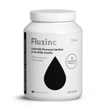 Apteq Fluzinc salmiakki 72 tabl