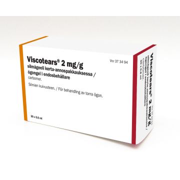 VISCOTEARS silmägeeli, kerta-annospakkaus 2 mg/g 30 x 0,6 ml