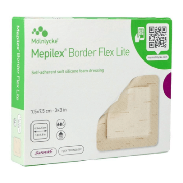 Mepilex Border Flex Lite 7,5 x 7,5 cm 5 kpl/ltk
