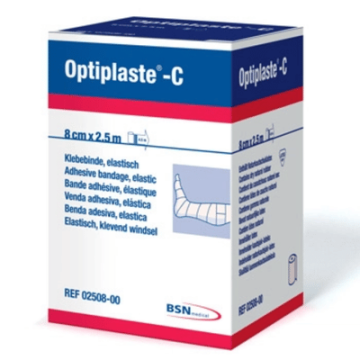 OPTIPLASTE-C 2508 LIIMASIDE 8CM X 2,5M ELASTINEN IHONVÄRI 5 RLL