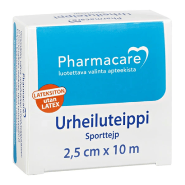 Pharmacare Urheiluteippi 2,5cmx10m 1 rll