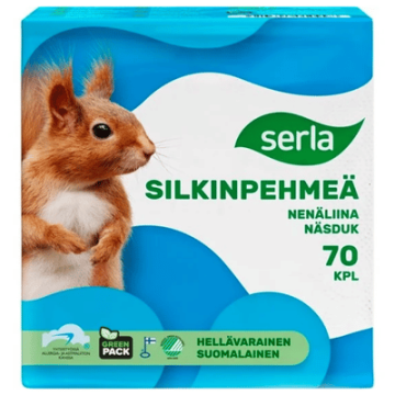 Serla Silkinpehmeä nenäliina 70 kpl 1 pakkaus