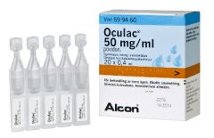 OCULAC silmätipat, liuos, kerta-annospakkaus 50 mg/ml 20 x 0,4 ml