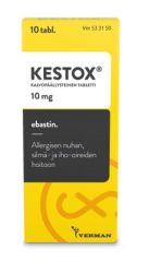 KESTOX tabletti, kalvopäällysteinen 10 mg 10 fol