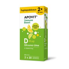 Apovit D-vitamiiniporetuplapakkaus 40 tablettia