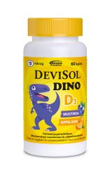 DEVISOL DINO MUSTIKKA APPELSIINI 15 MIKROG 60 TABL