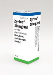 ZYRTEC 10 mg/ml tipat, liuos 20 ml