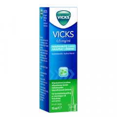 VICKS 0,5 mg/ml nenäsumute, liuos 15 ml