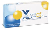 XYZAL 5 mg tabl, kalvopääll 28 fol