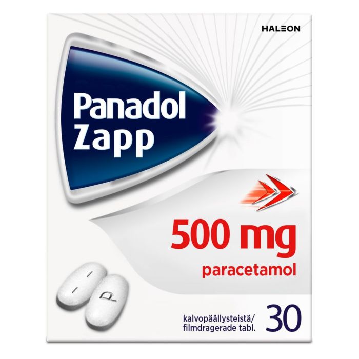 Panadol Zapp 500 mg paracetamool 30 fol - Rotuaarin verkkoapteekki