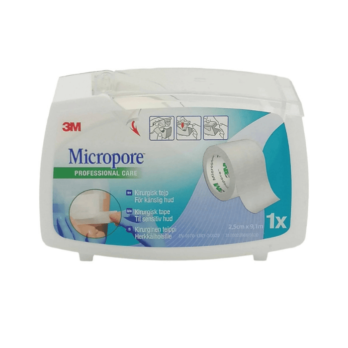 3M Micropore 2,5 cm x 9,1 m valkoinen katkokelalla 1 kpl - Rotuaarin apteekki                            